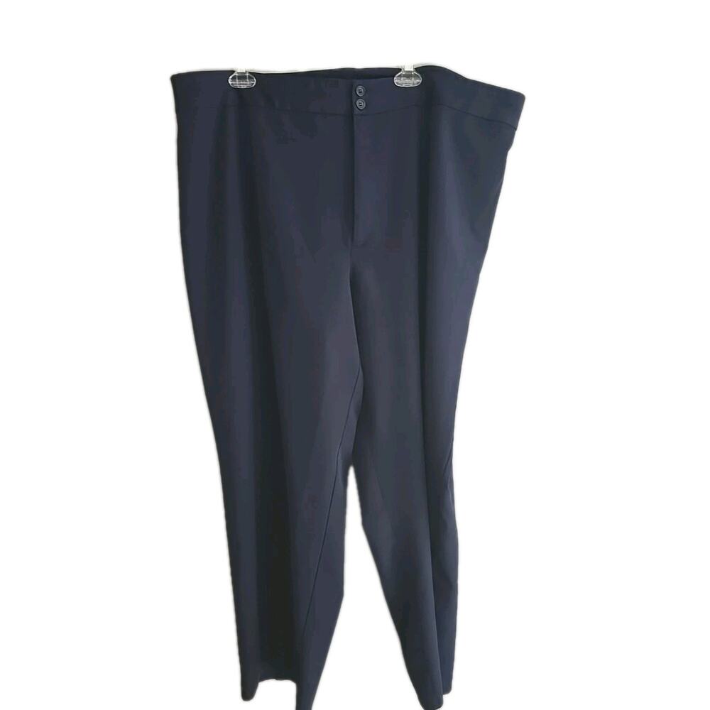 NorthCrest Navy Blue Straight Leg Formal Career Casual Pants Womans‎ Size 26W